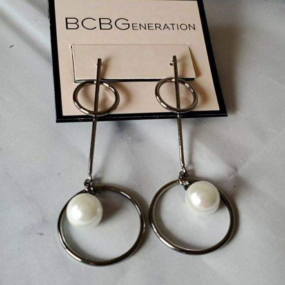BCBGeneration Hoop Drop Earrings - Picture 2 of 3